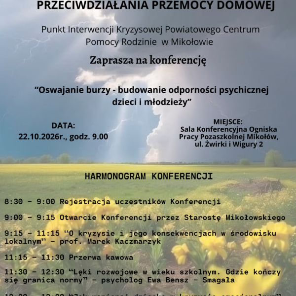 XV Powiatowa konferencja na rzecz przeciwdziałania przemocy domowej